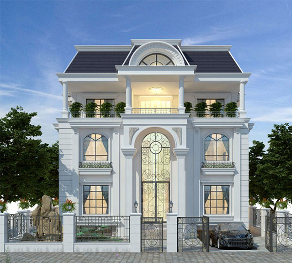 MẪU BIỆT THỰ 3 TẦNG KIỂU PHÁP 